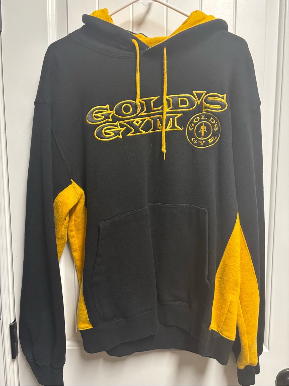 Official Gold's Gym Black & Yellow Pullover Hoodie